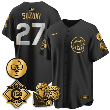 CHC 150th Anniversary Harry Caray Holy Cow Vapor Premier Limited Jersey - All Stitched V3