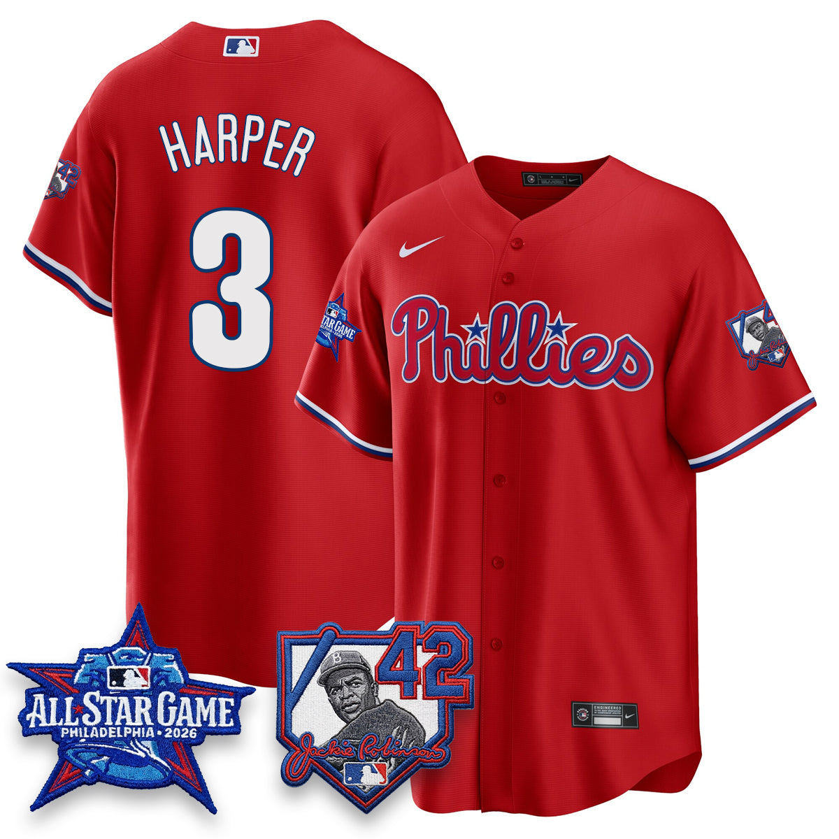 PHI 2026 Jackie Robinson New Era - All Star Game Vapor Limited Jersey - All Stitched