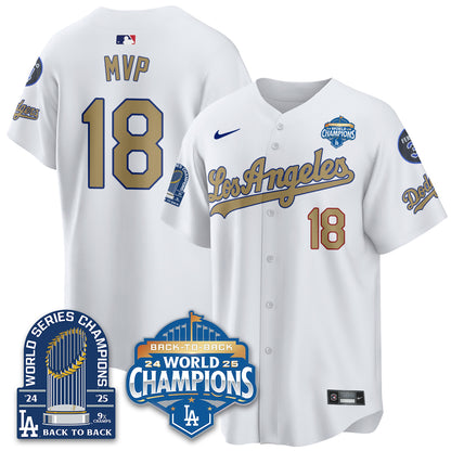 LAD Alternate Gold Vapor Limited Jersey - 9x Champs - All Stitched