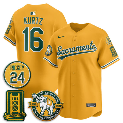 OAK 2026 Alternate Sacramento 125 Years Patch Limited Jersey - All Stitched