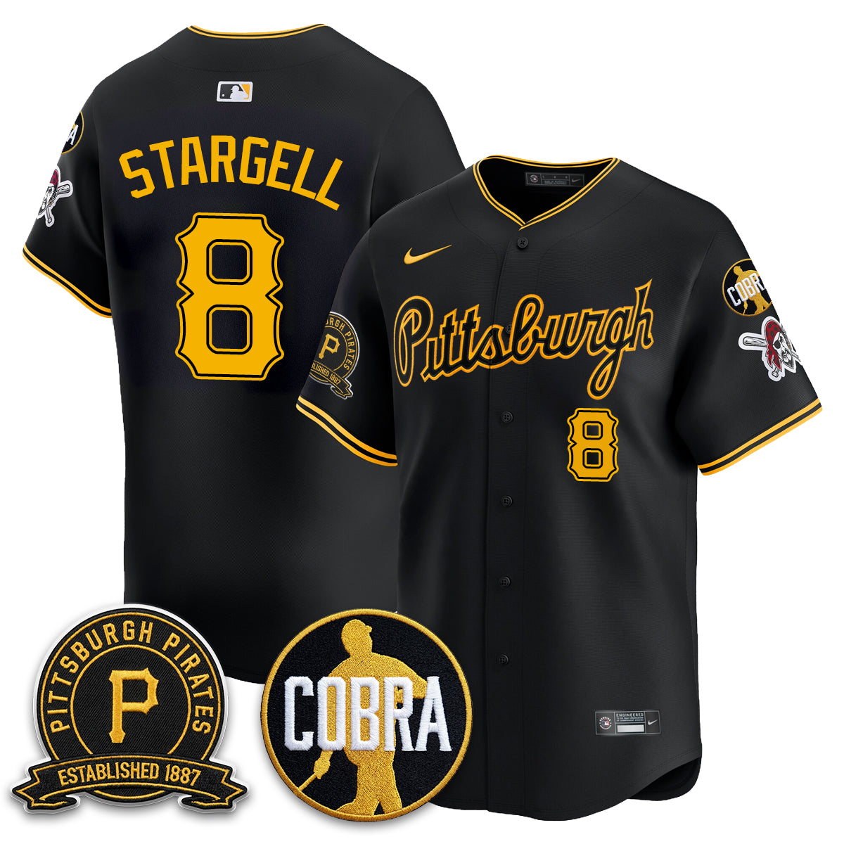 PIT Vapor Limited Jersey - Cobra & Est 1887 Patch - All Stitched