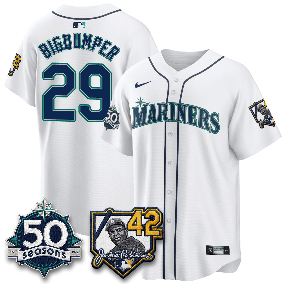 SEA 2026 Jackie Robinson New Era Vapor Limited Jersey - All Stitched