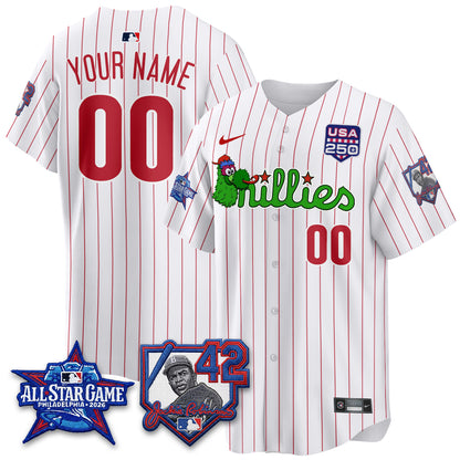 PHI Phanatic 2026 New Era & 250th USA Vapor Limited Custom Jersey - All Star Game - All Stitched