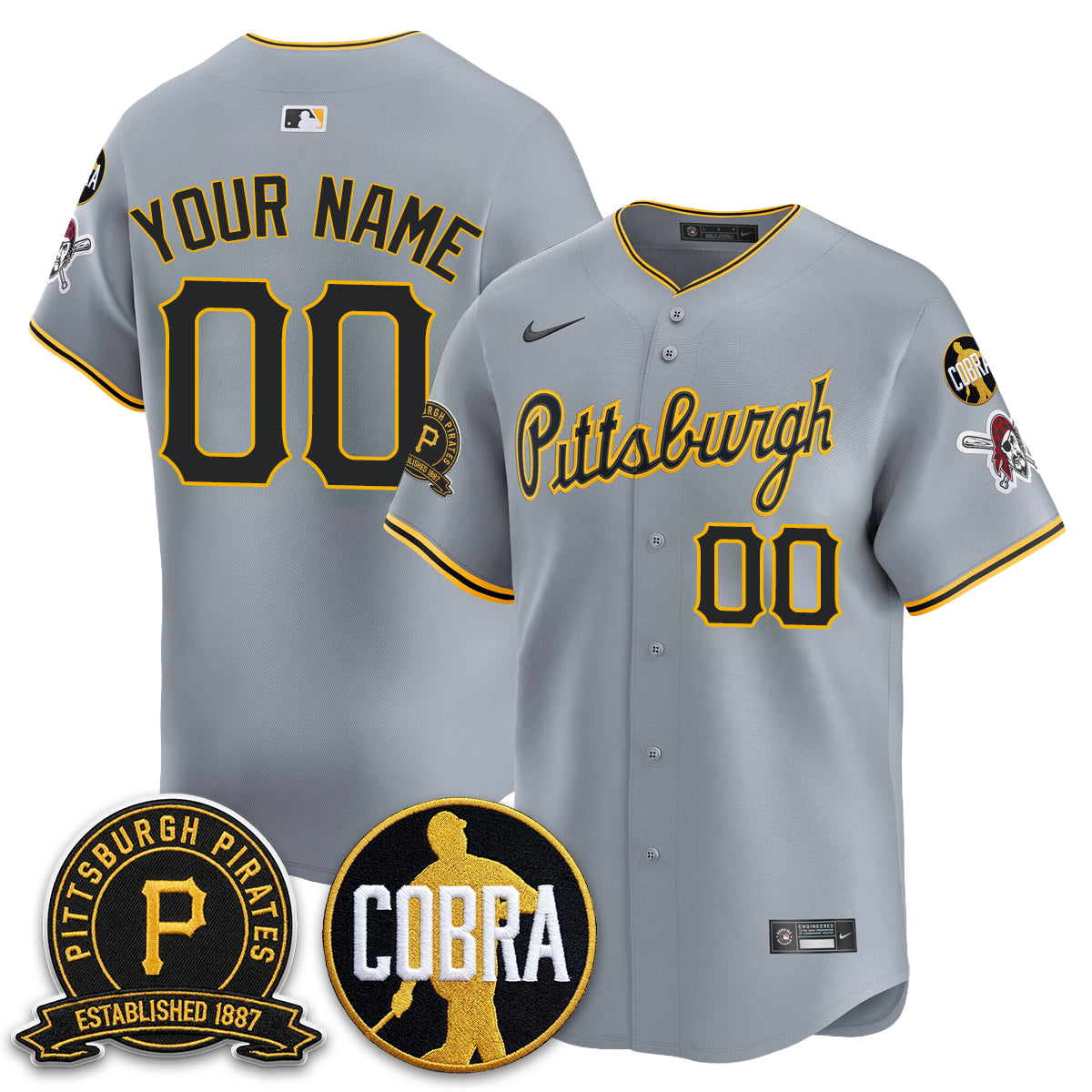 PIT Vapor Limited Custom Jersey - Cobra & Est 1887 Patch - All Stitched