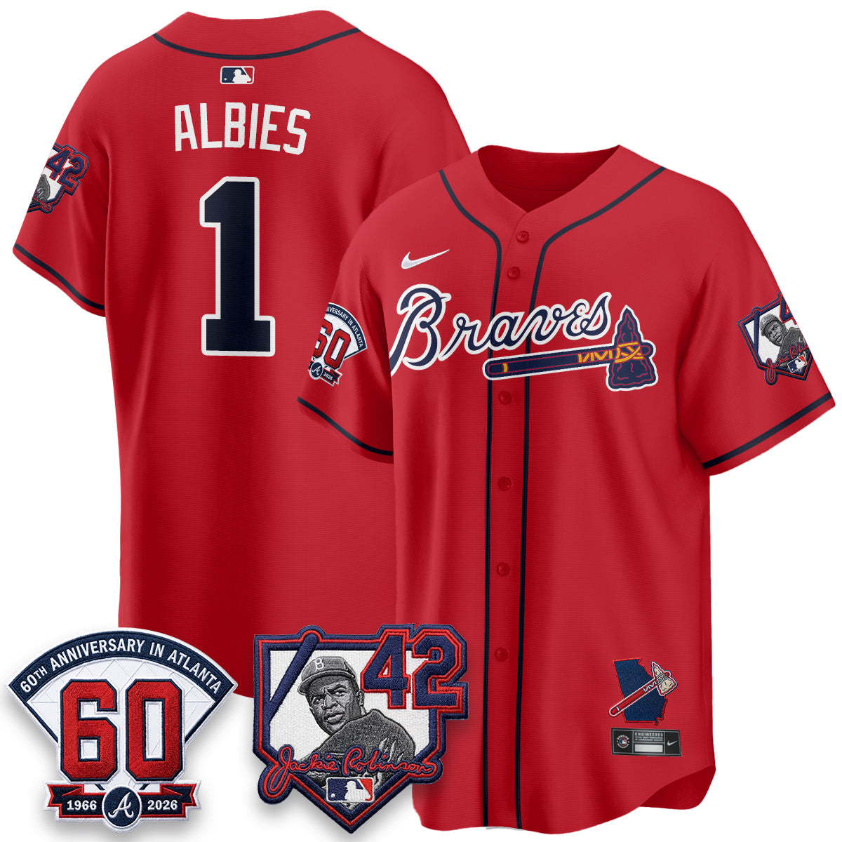 ATL 2026 Jackie Robinson Day Vapor Limited Red Jersey - All Stitched