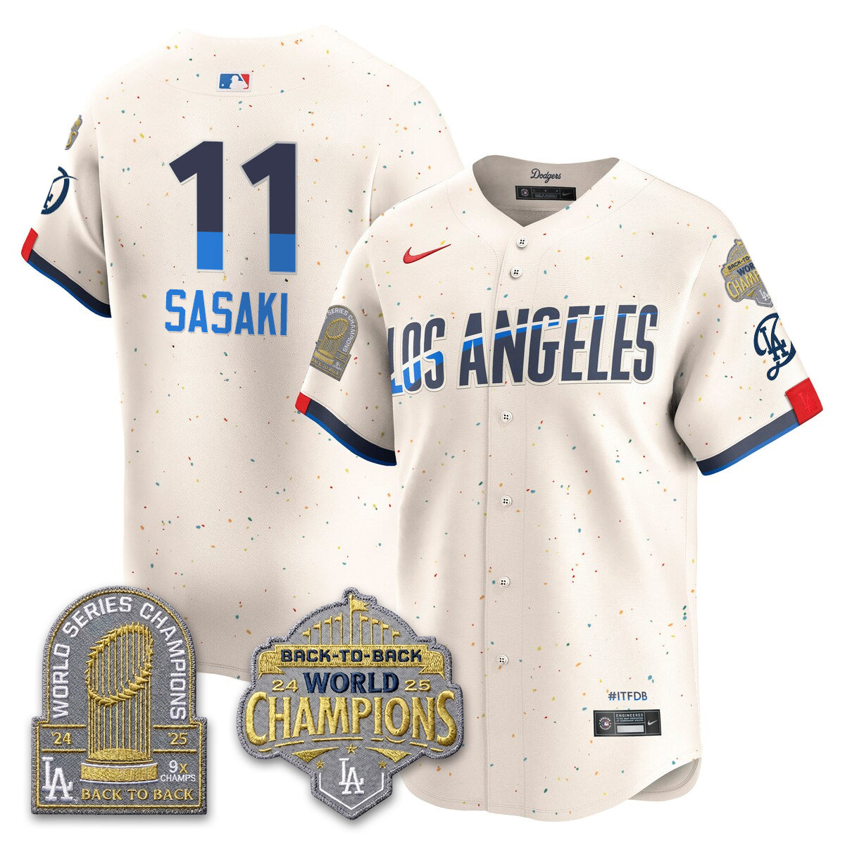 LAD "Gold Collection" Limited Navy Alternate Jersey - 9x & B2B Champs - All Stitched