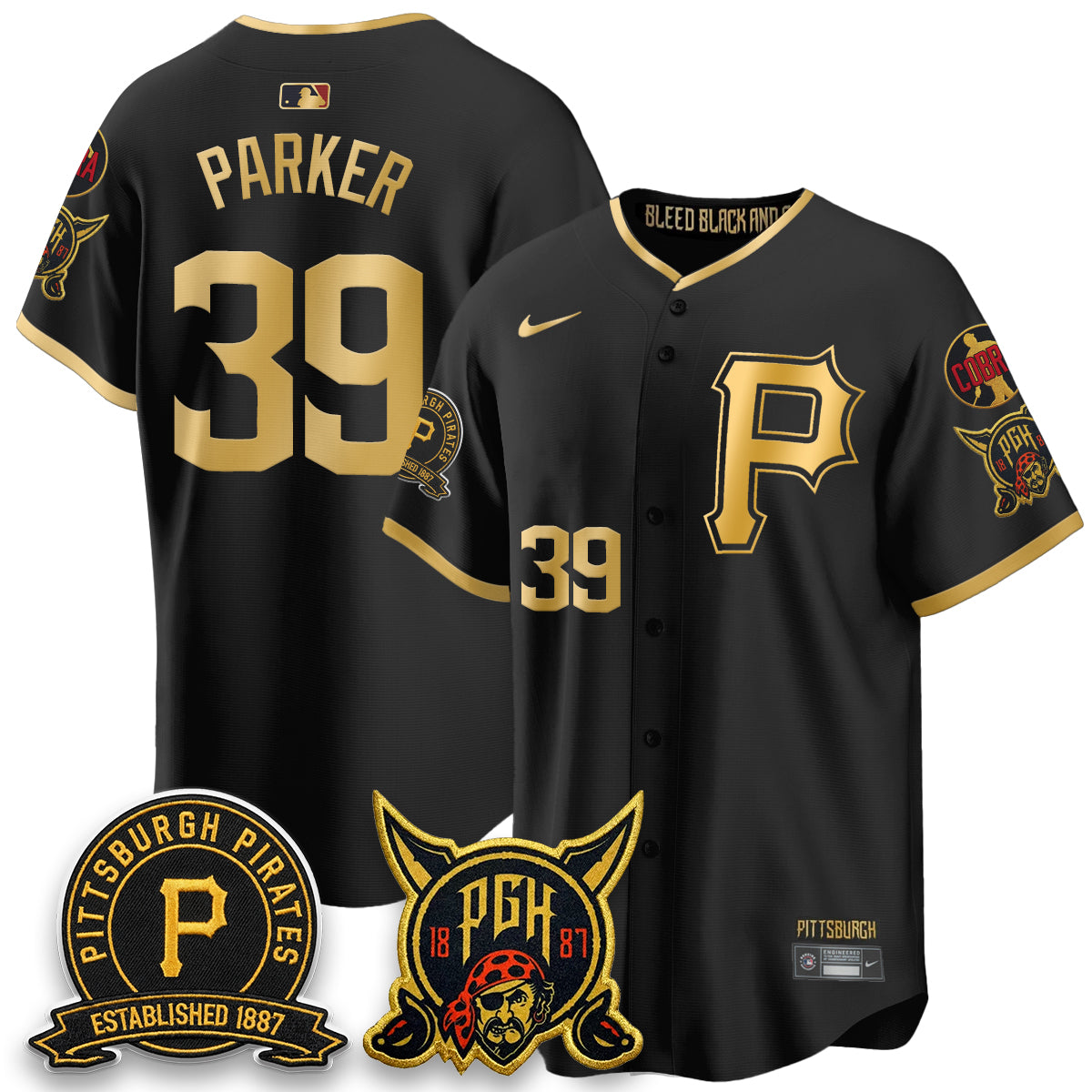 PIT 2026 City Connect Vapor Limited Jersey - Cobra & Est 1887 Patch - All Stitched