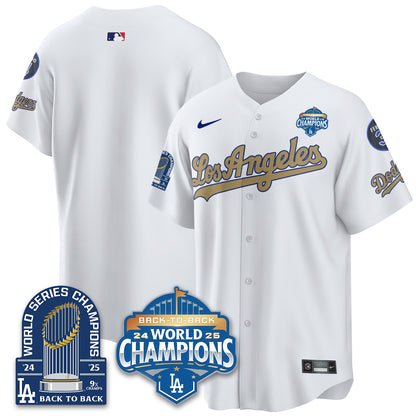 LAD Alternate Gold Vapor Limited Jersey - 9x Champs - All Stitched