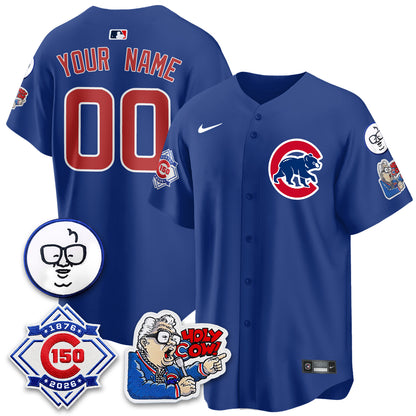 CHC 150th Anniversary Harry Caray Holy Cow Vapor Premier Limited Custom Jersey - All Stitched V2