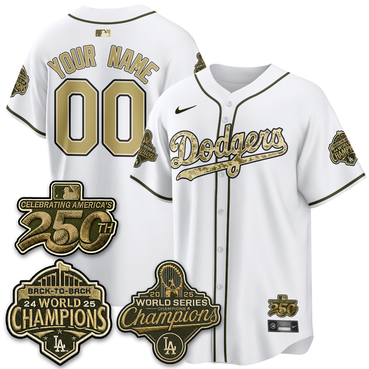 LAD Military Appreciation Game Day Custom Jersey -All Stitched