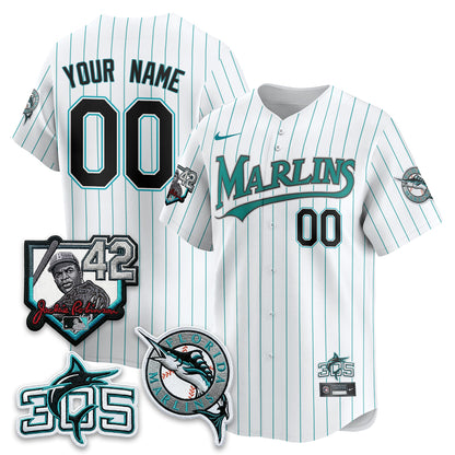 MIA 2026 Throwback Jackie Robinson New Era Vapor Limited Custom Jersey - All Stitched