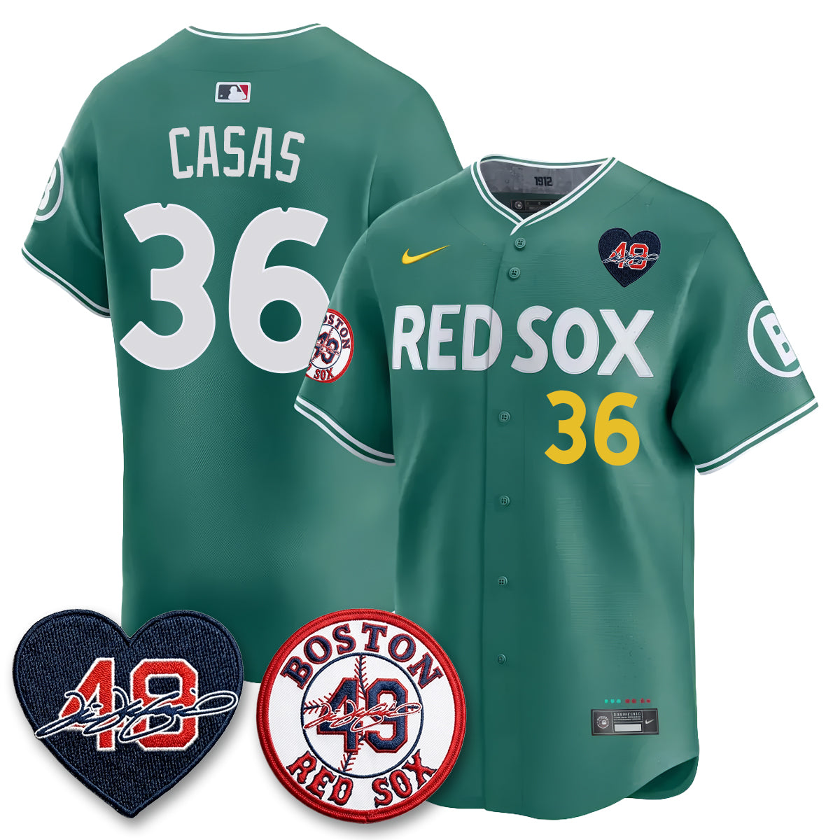 BOS Tim Wakefield Memorial Patch Vaper Premier Limited White Jersey - All Stitched