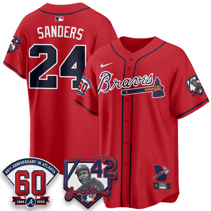 ATL 2026 Jackie Robinson Day Vapor Limited Red Jersey - All Stitched