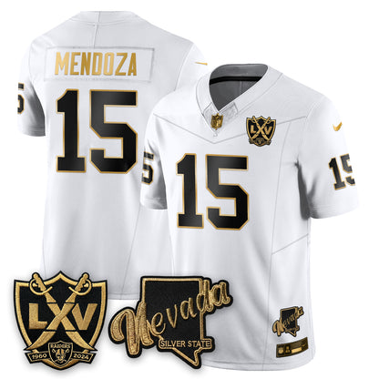 LVR Fernando Mendoza No.1 #15 Silver Edition Jersey - All Stitched