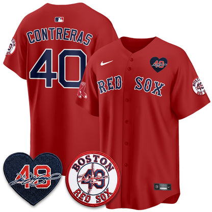 BOS Tim Wakefield Memorial Patch Vaper Premier Limited White Jersey - All Stitched