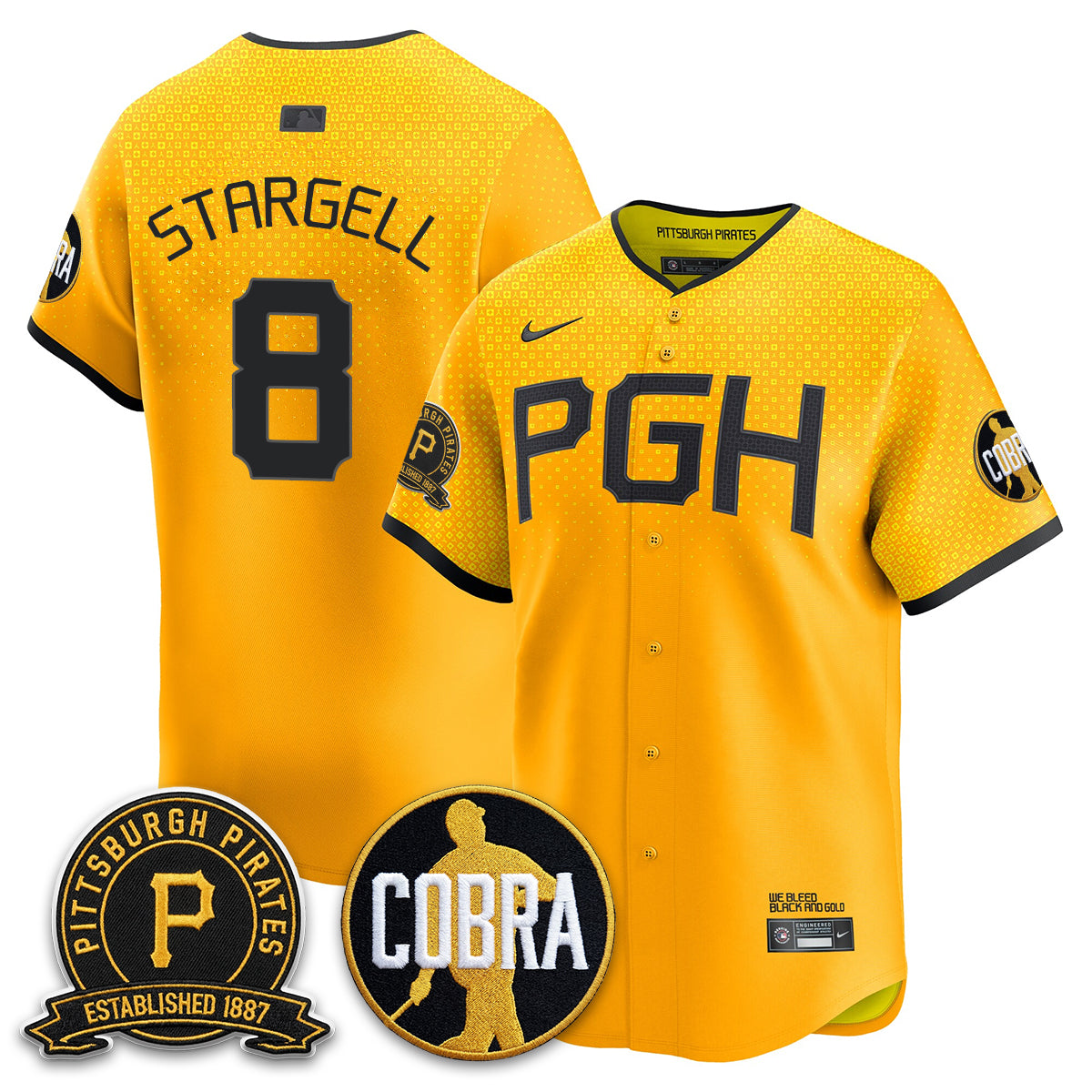 PIT Vapor Limited Jersey - Cobra & Est 1887 Patch - All Stitched