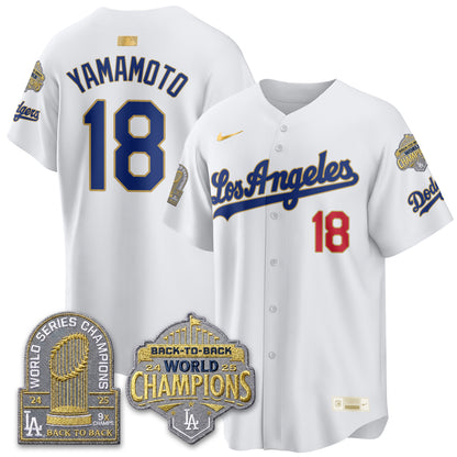 LAD "Gold Collection" Limited Navy Alternate Jersey - 9x & B2B Champs - All Stitched