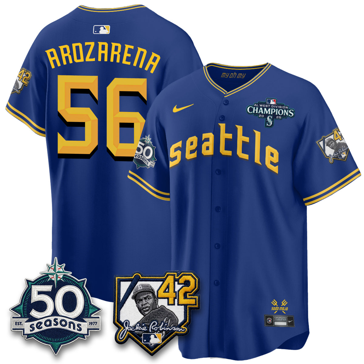 SEA 2026 Jackie Robinson New Era Vapor Limited Jersey - All Stitched