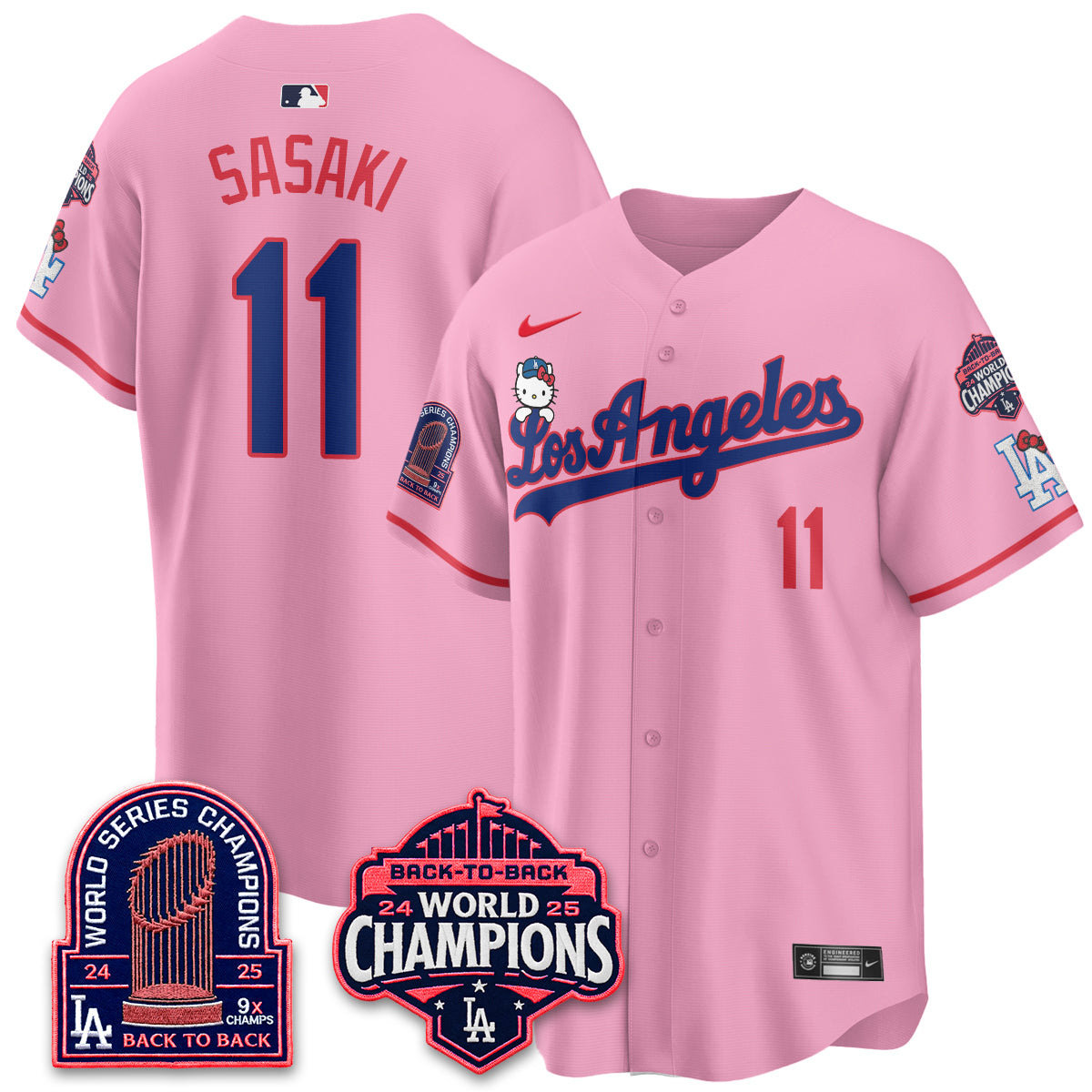 LAD x Hello Kitty Night 2026 Vapor Pink Jersey - All Stitched - V2