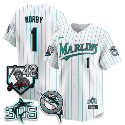 MIA 2026 Throwback Jackie Robinson New Era Vapor Limited Jersey - All Stitched
