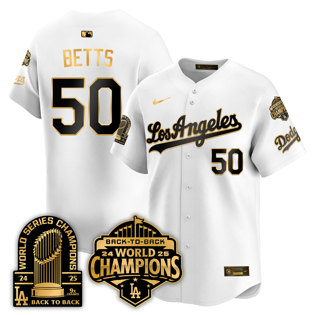 LAD "Gold Collection" Limited Navy Alternate Jersey - 9x & B2B Champs - All Stitched