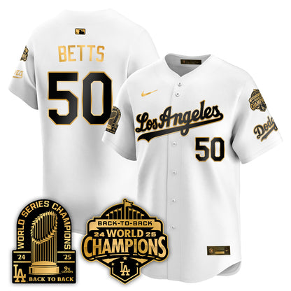LAD "Gold Collection" Limited Navy Alternate Jersey - 9x & B2B Champs - All Stitched