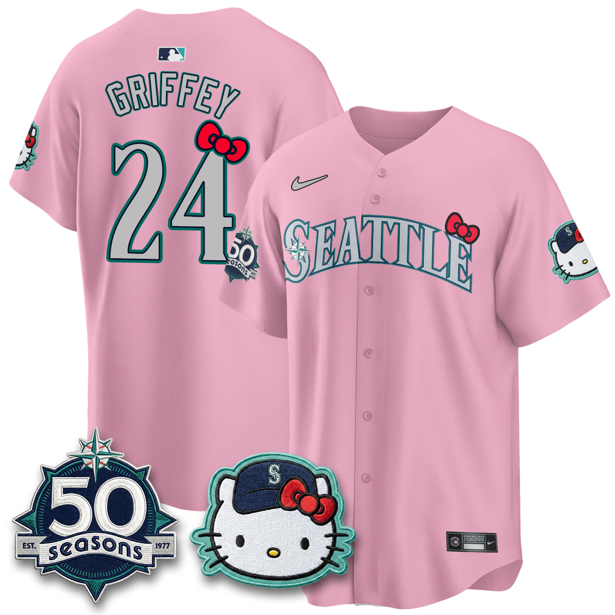 SEA x Meow KT Night Limited Pink Jersey - All Stitched