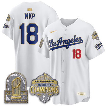 LAD "Gold Collection" Limited Navy Alternate Jersey - 9x & B2B Champs - All Stitched