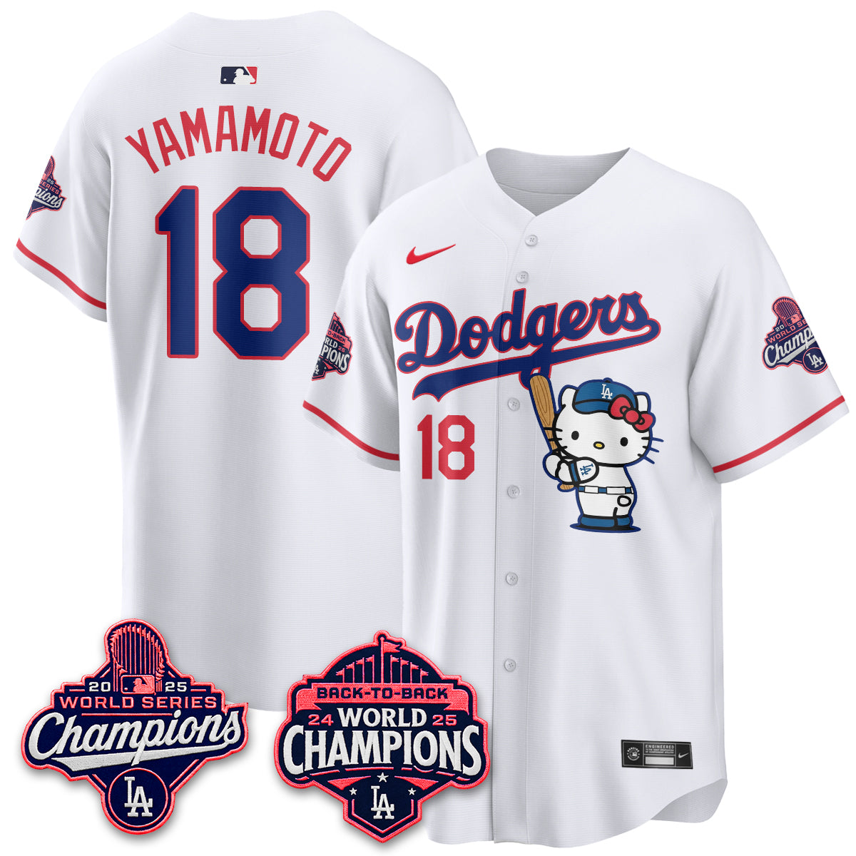 LAD x Hello Kitty Night 2026 Vapor Pink Jersey - All Stitched