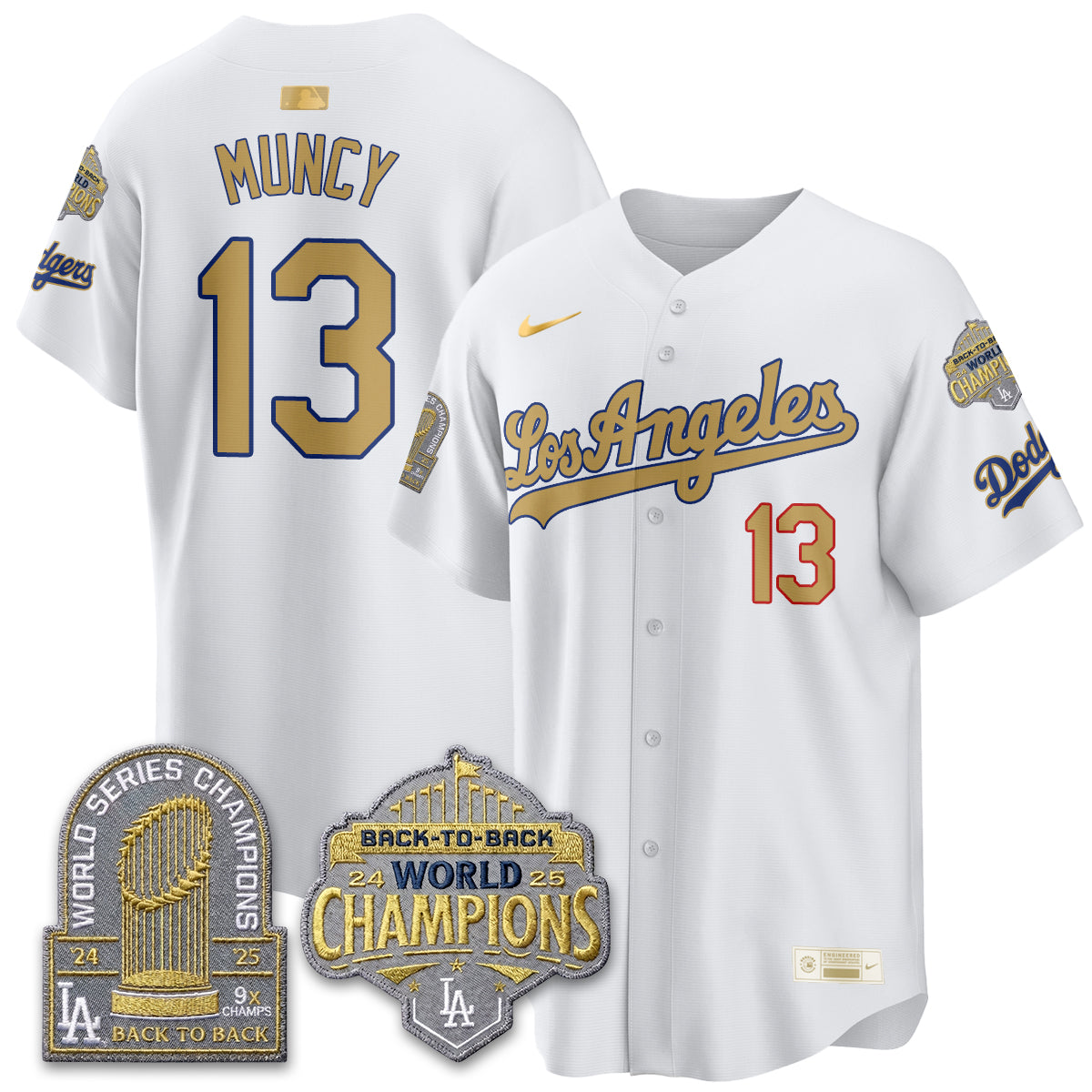 LAD "Gold Collection" Limited Navy Alternate Jersey - 9x & B2B Champs - All Stitched