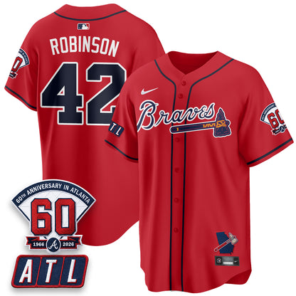 ATL 2026 60th Anniversary Vapor Limited Red Jersey - All Stitched