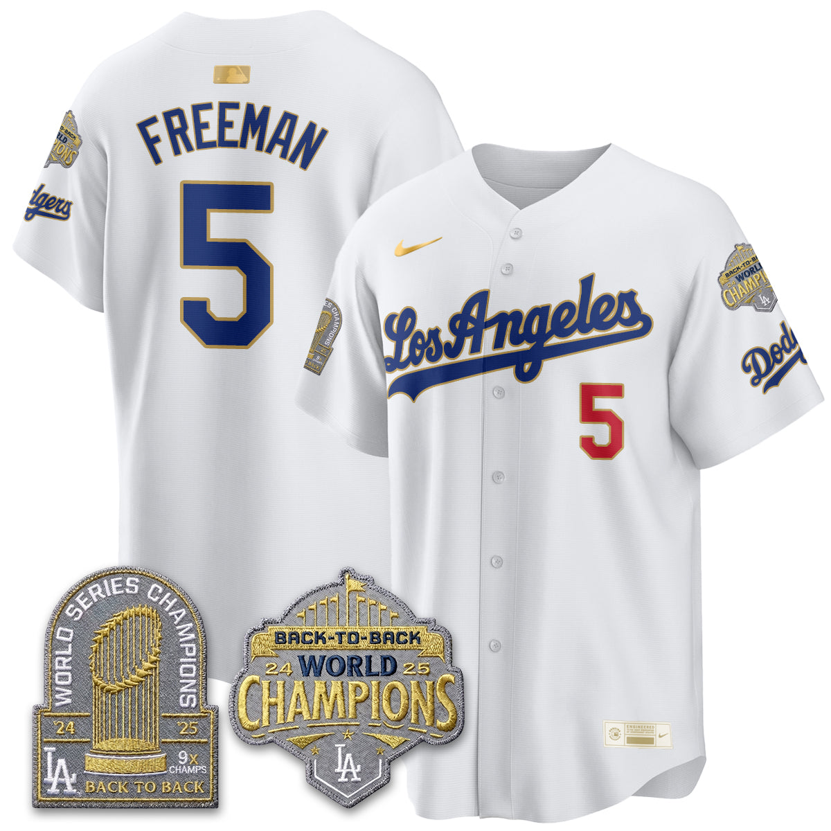 LAD "Gold Collection" Limited Navy Alternate Jersey - 9x & B2B Champs - All Stitched