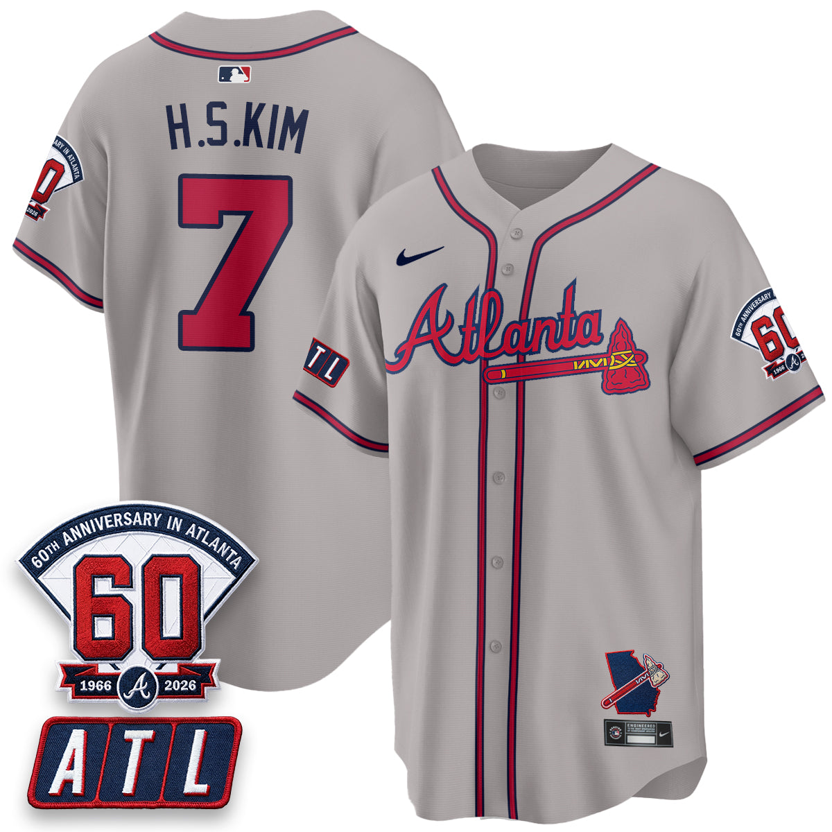 ATL 2026 60th Anniversary Vapor Limited Red Jersey - All Stitched