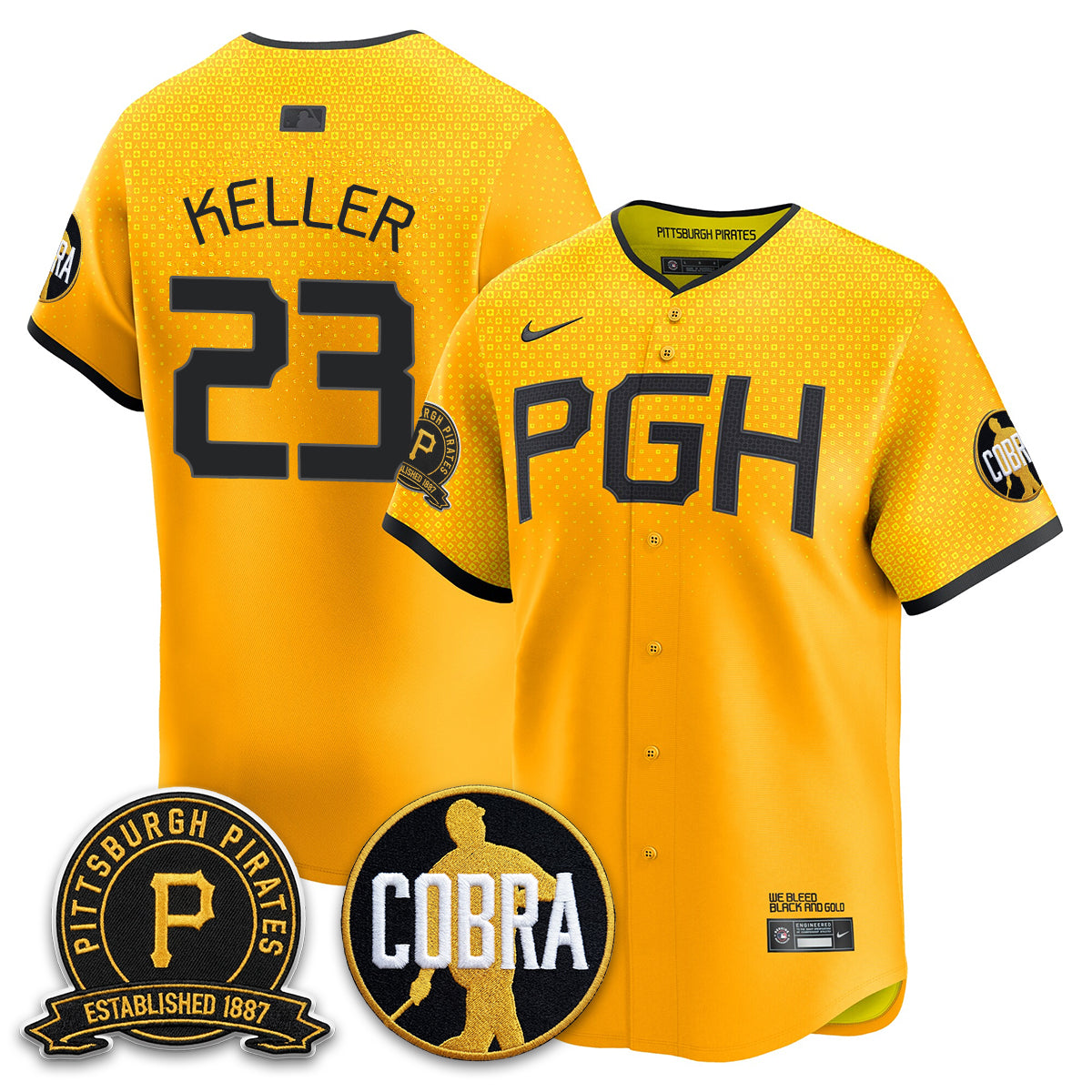 PIT Vapor Limited Jersey - Cobra & Est 1887 Patch - All Stitched