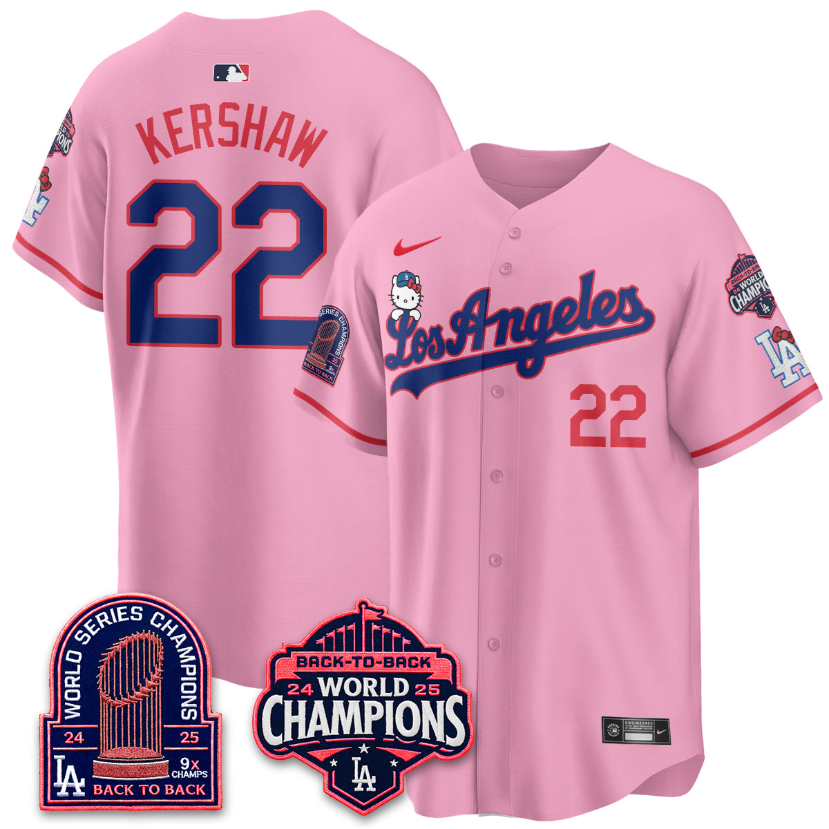 LAD x Hello Kitty Night 2026 Vapor Pink Jersey - All Stitched - V2