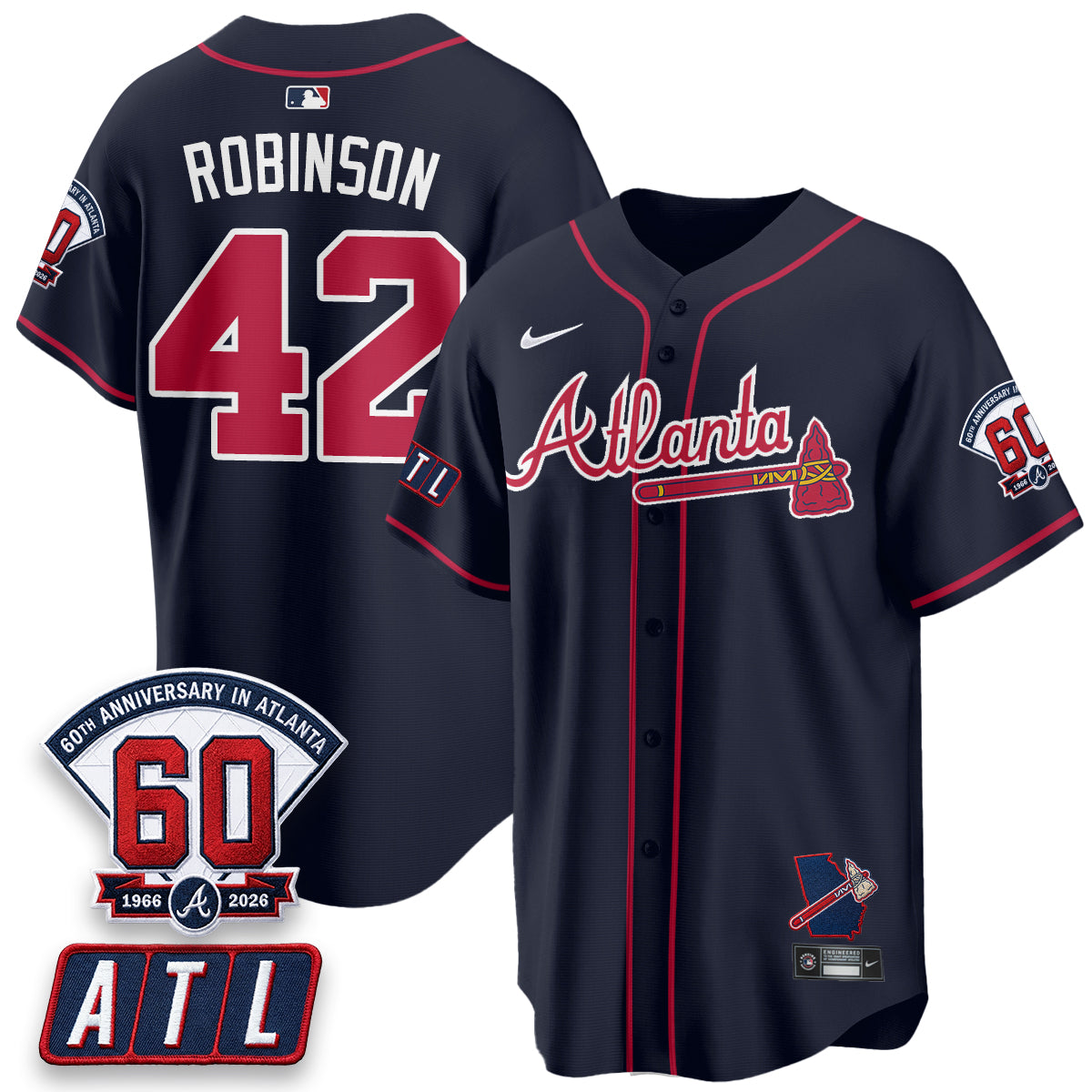 ATL 2026 60th Anniversary Vapor Limited Red Jersey - All Stitched