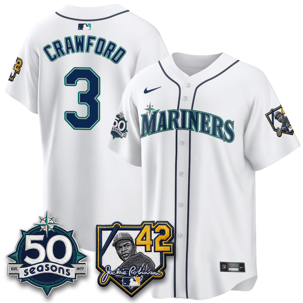 SEA 2026 Jackie Robinson New Era Vapor Limited Jersey - All Stitched
