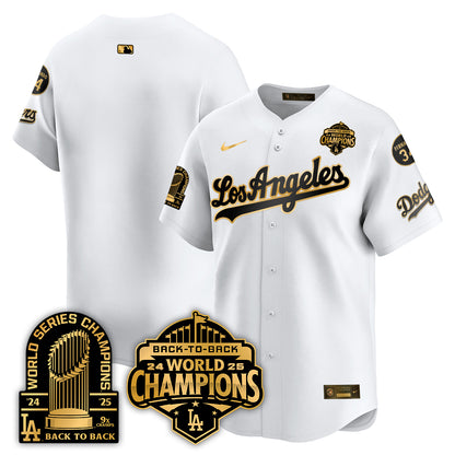 LAD Alternate Gold Vapor Limited Jersey - 9x Champs - All Stitched
