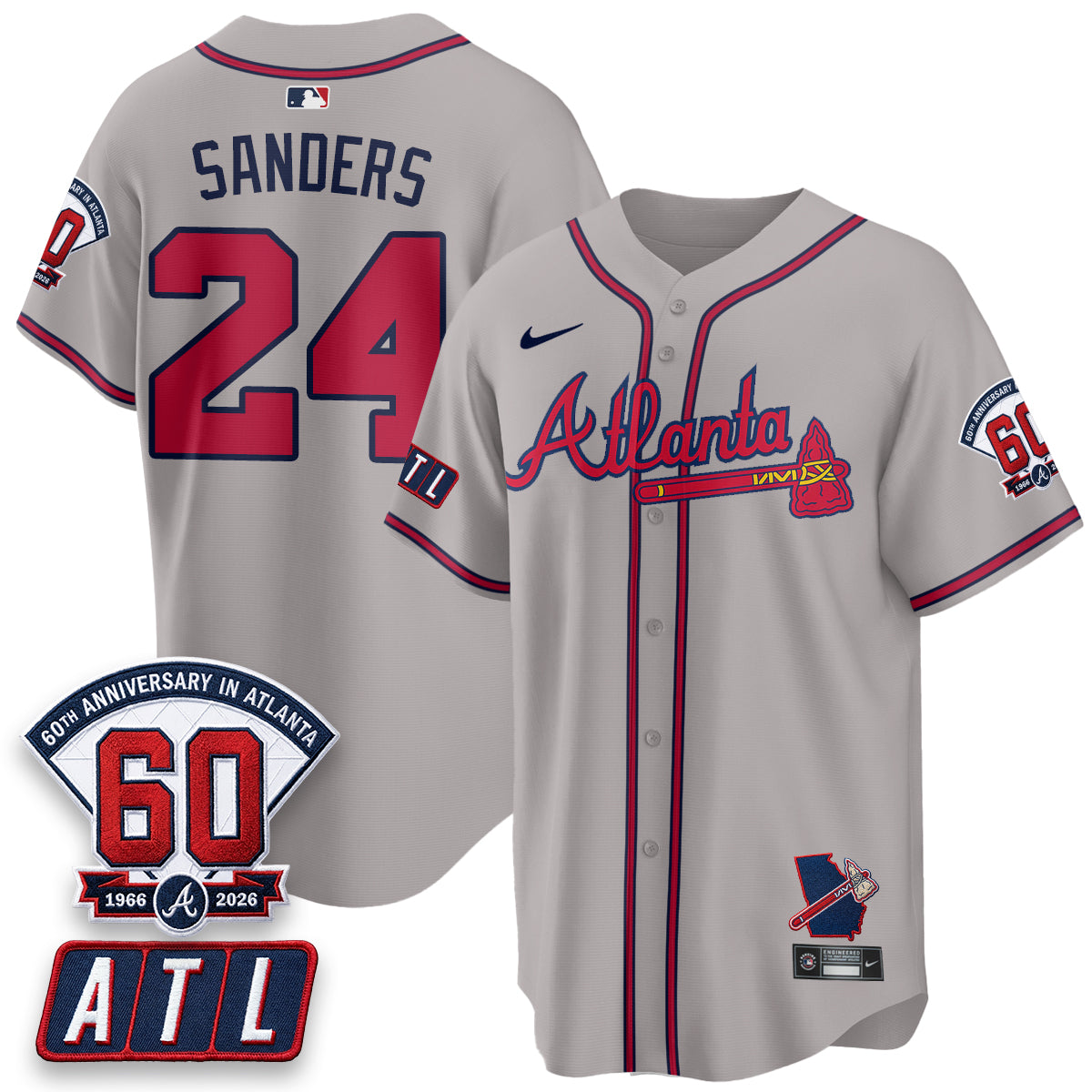 ATL 2026 60th Anniversary Vapor Limited Red Jersey - All Stitched
