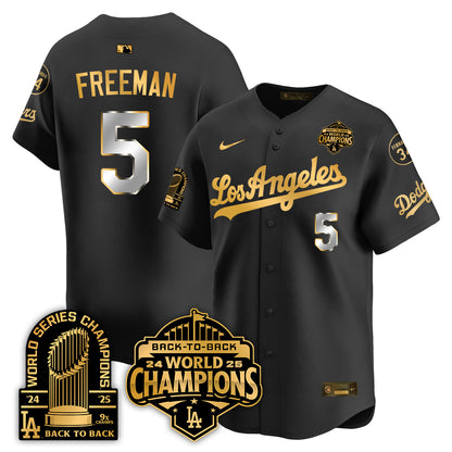 LAD Alternate Gold Vapor Limited Jersey - 9x Champs - All Stitched