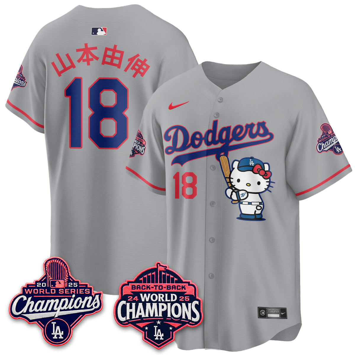 LAD x Hello Kitty Night 2026 Vapor Pink Jersey - All Stitched