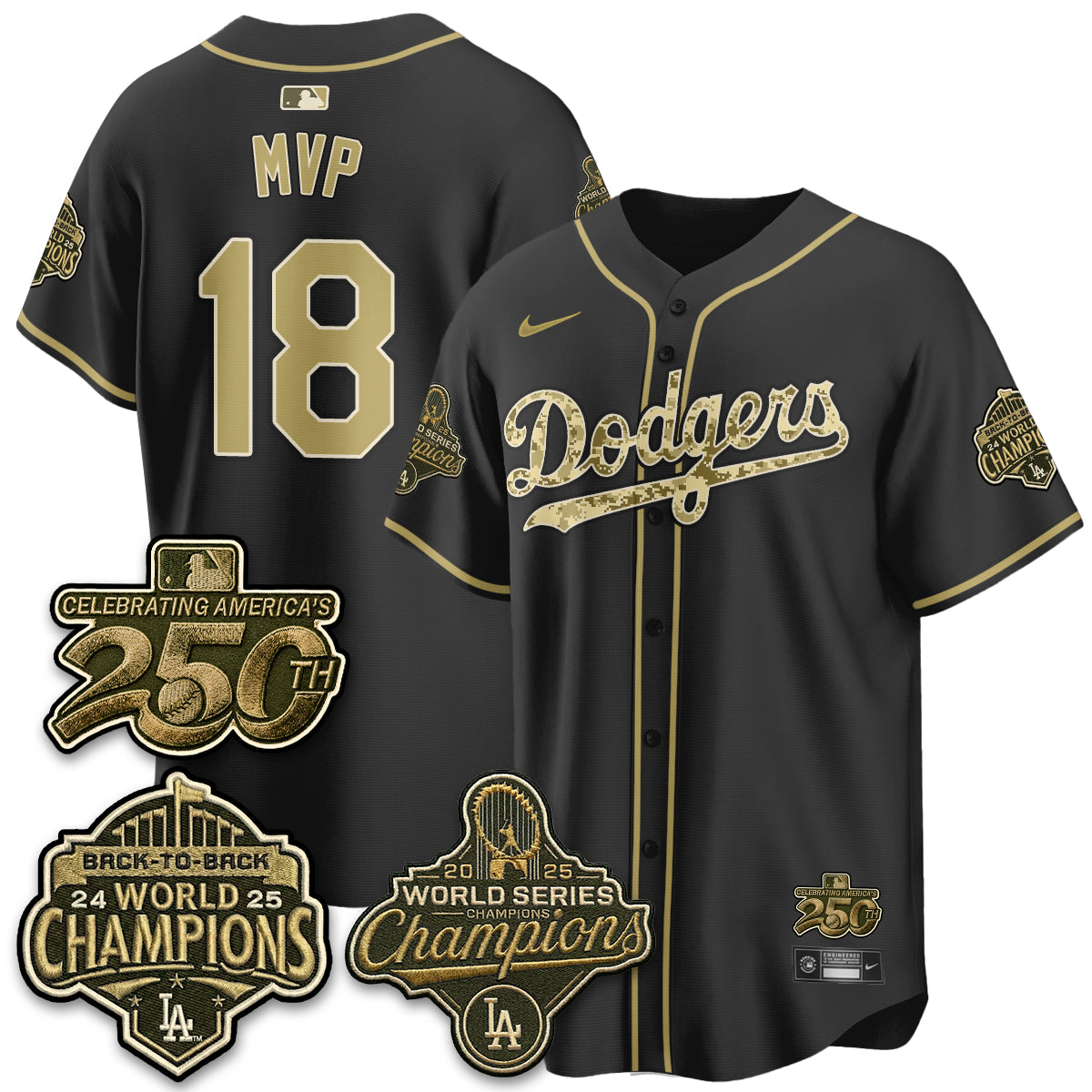 LAD Military Appreciation Game Day Jersey -All Stitched