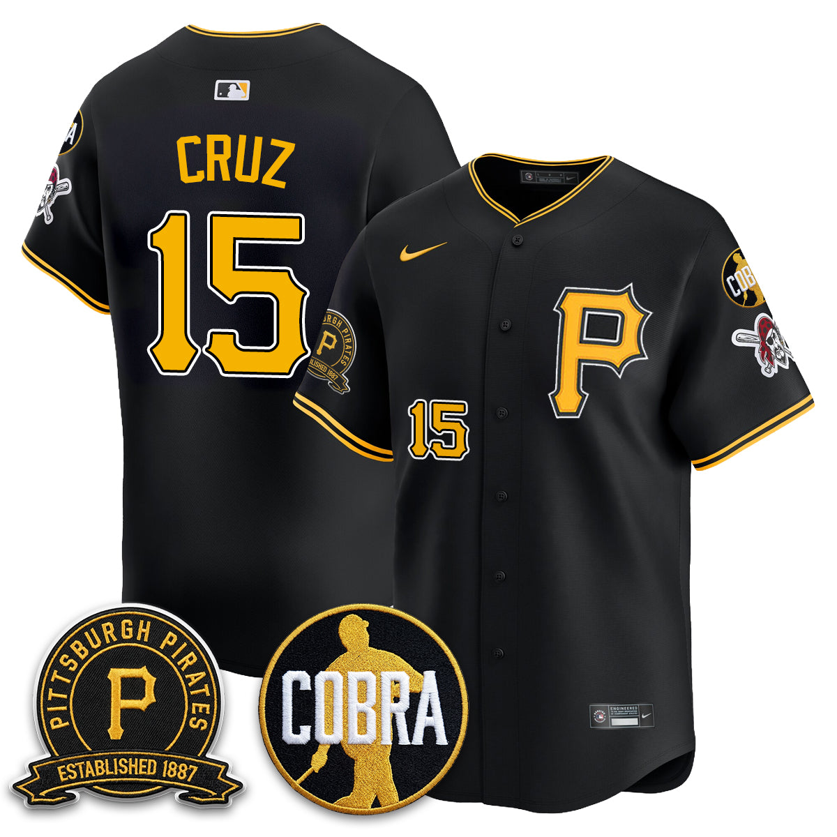 PIT Vapor Limited Jersey - Cobra & Est 1887 Patch - All Stitched