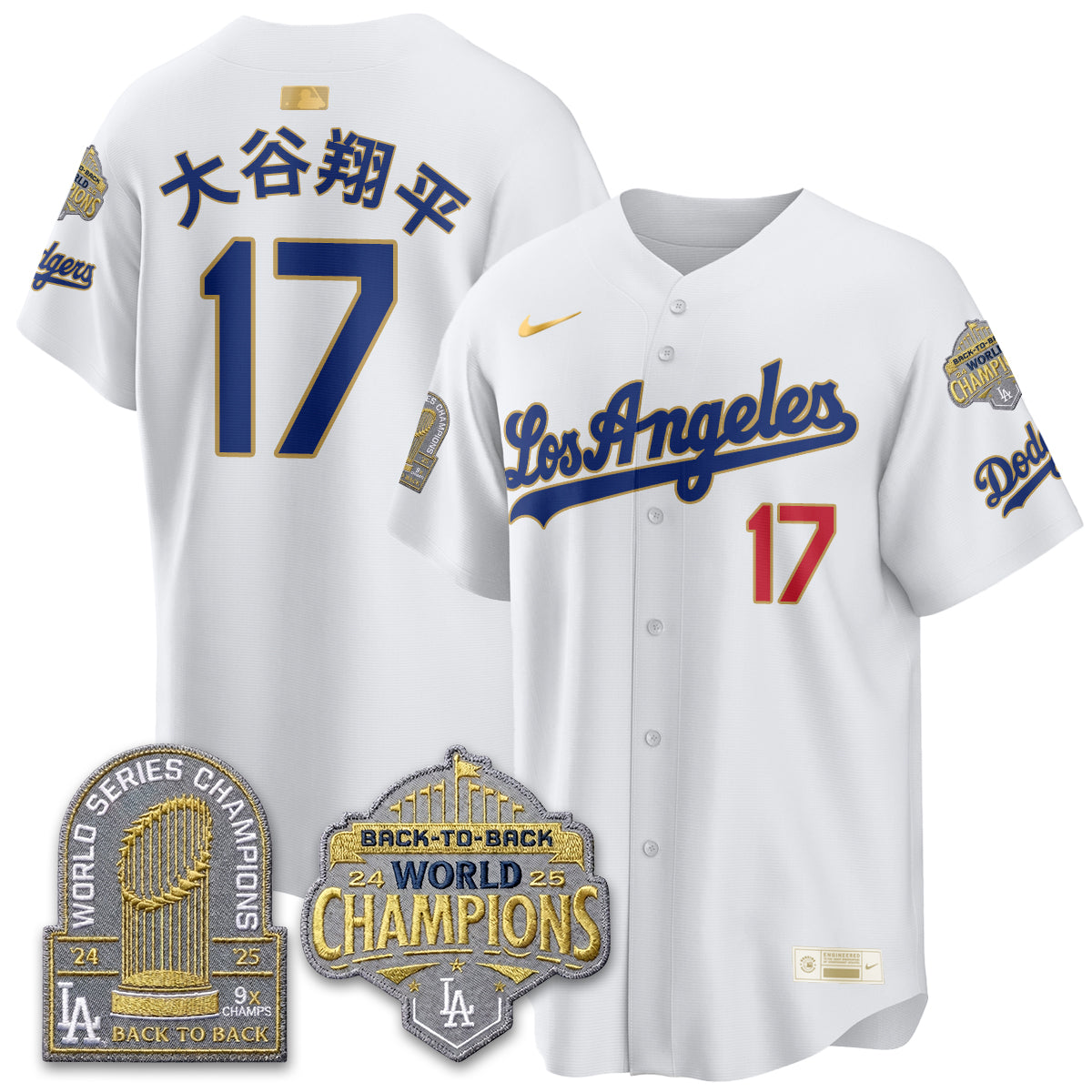 LAD "Gold Collection" Limited Navy Alternate Jersey - 9x & B2B Champs - All Stitched