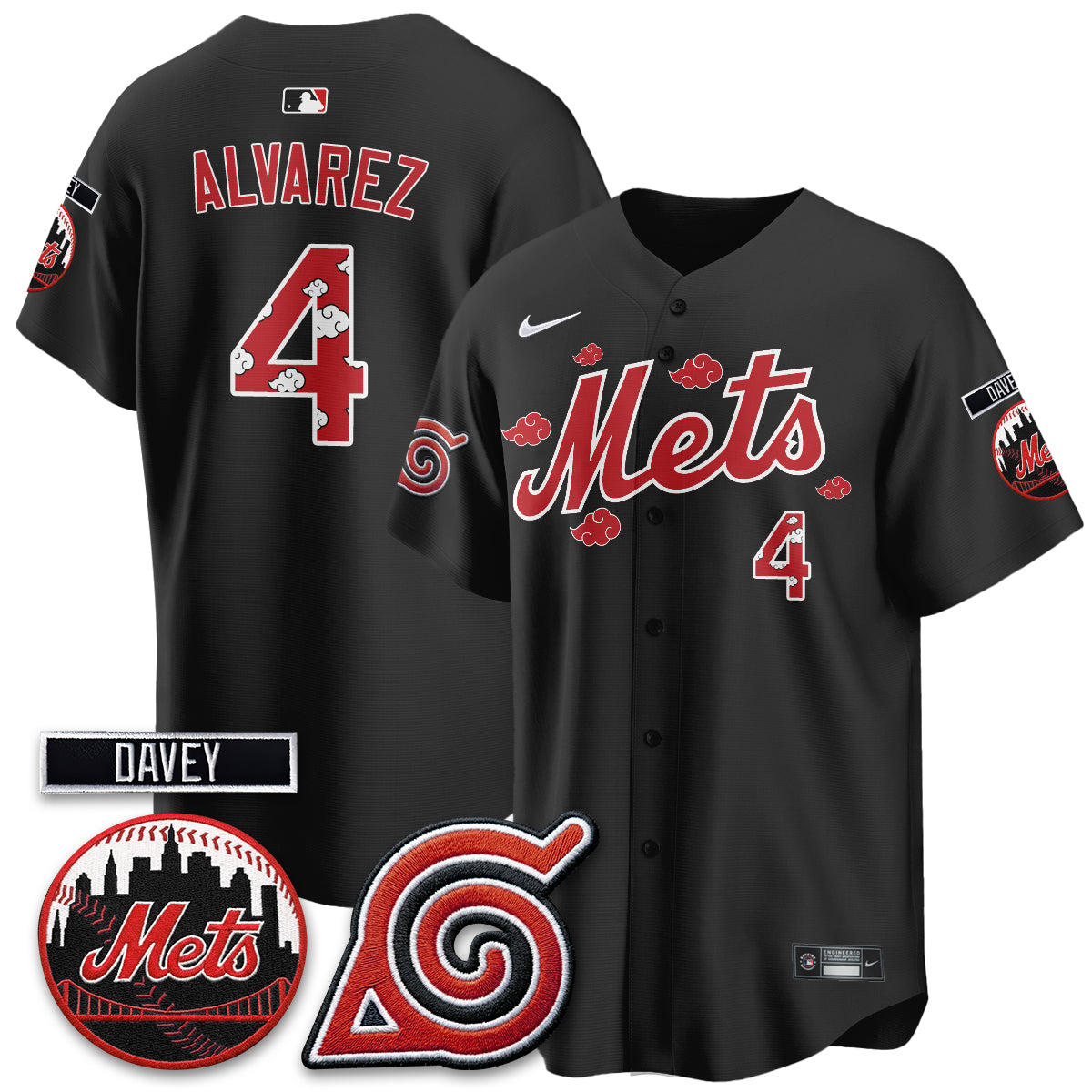NYM x Naruto Nights 2026 Vapor Limited  Black Jersey - All Stitched