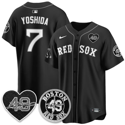 BOS Tim Wakefield Memorial Patch Vaper Premier Limited White Jersey - All Stitched