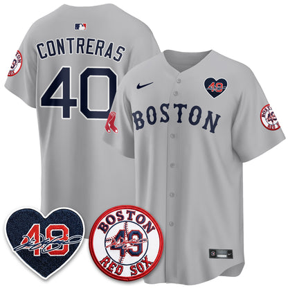 BOS Tim Wakefield Memorial Patch Vaper Premier Limited White Jersey - All Stitched