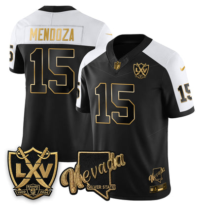 LVR Fernando Mendoza No.1 #15 Silver Edition Jersey - All Stitched