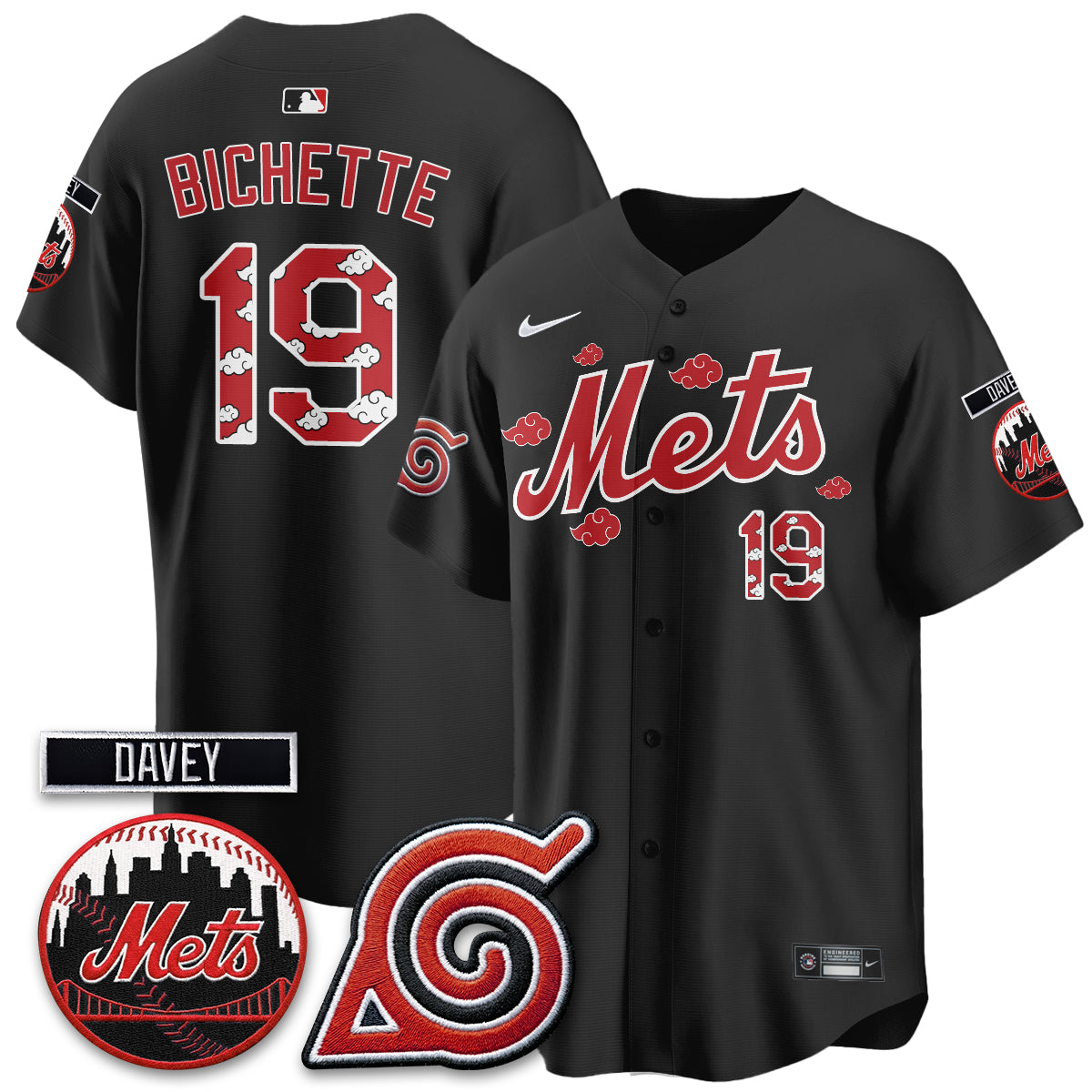 NYM x Naruto Nights 2026 Vapor Limited  Black Jersey - All Stitched