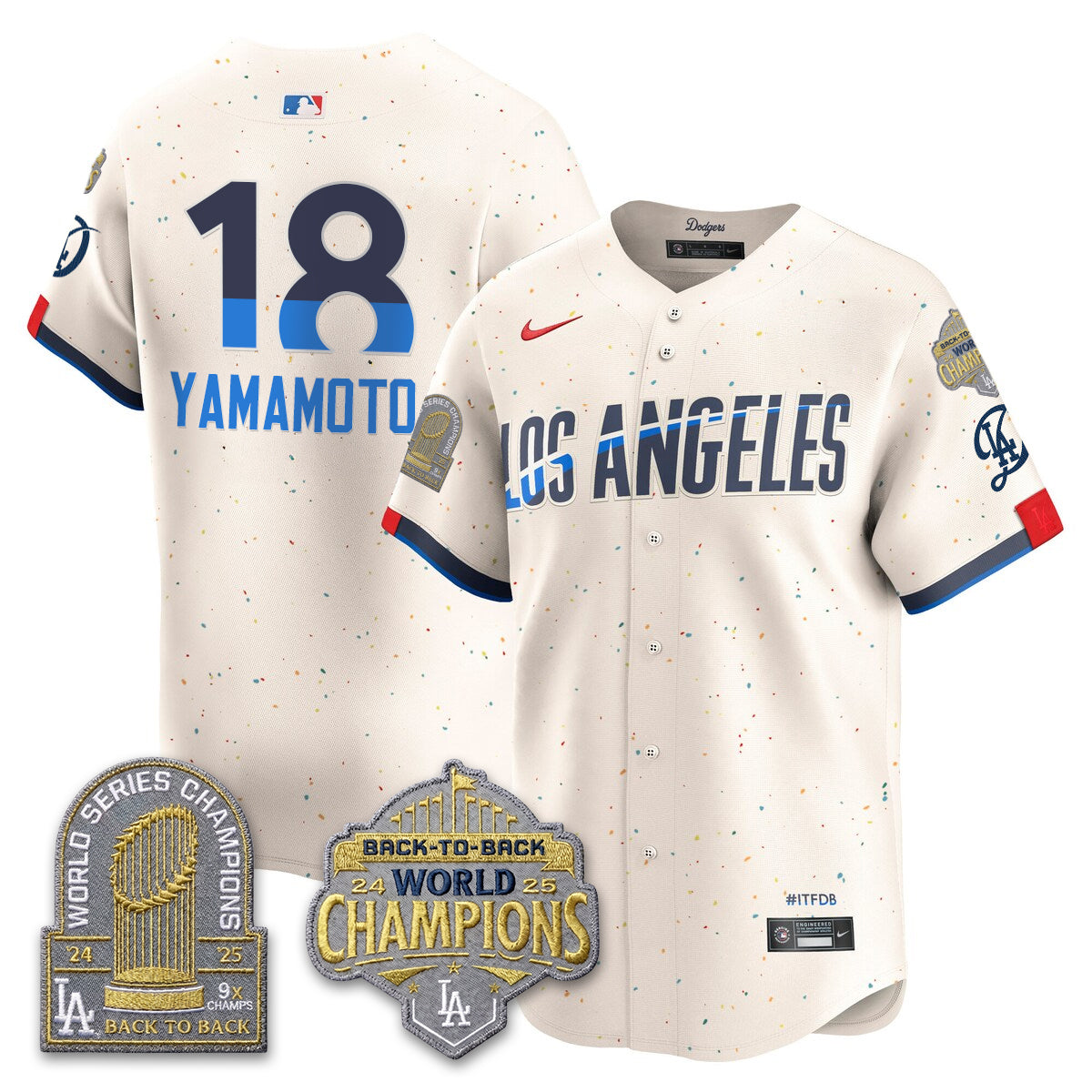LAD "Gold Collection" Limited Navy Alternate Jersey - 9x & B2B Champs - All Stitched